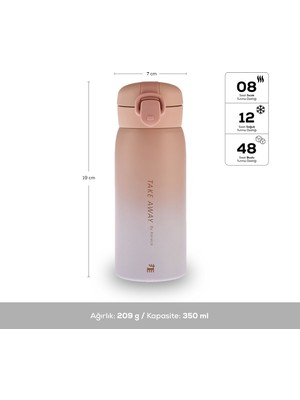 Karaca Skyfall Çelik Sızdırmaz Termos 350 ml Pembe