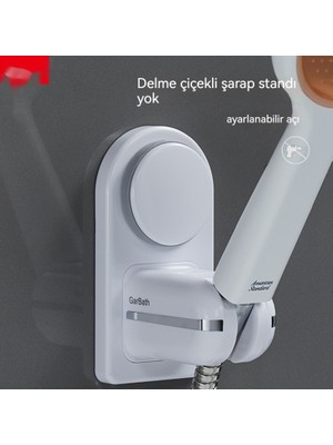 Delinmeden Ayarlanabilir Duş Başlığı Braketi Banyo Başlığı Askı Tutucusu (Yurt Dışından)