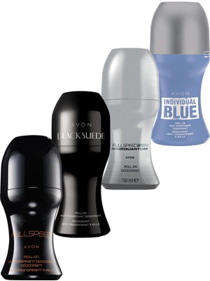 Avon Full Speed, Full Speed Quantum, Individual Blue Ve Black Suede Erkek Rollon Paketi