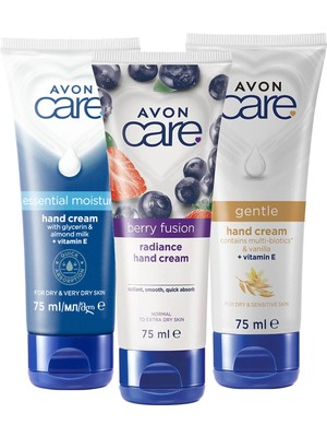 Avon Care Gliserin Ve Badem Sütü, Vanilya Içeren E Vitaminli Ve Yabanmersinli El Kremi Paketi