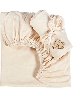 Tiny Lamb %100 Pamuk Organik Penye Natural Lastikli Çarşaf 80X180 cm Bebek ve Çocuk Çarşafı