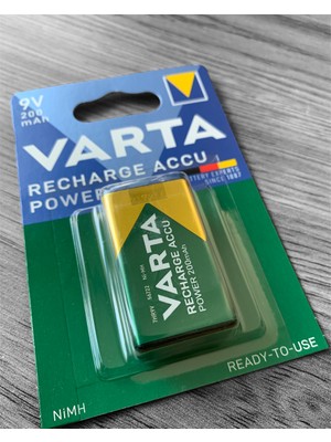 Ata Elektronik VARTA 9V 200MAH Şarjlı 9 Volt Kare Pil Tekli Blister 1 Adet Kare 9 Volt Şarz Edilir Pil