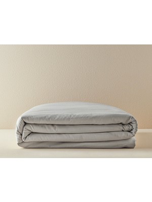 English Home Novella Premium Soft Cotton Çift Kişilik Nevresim 200X220 cm Gri