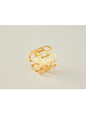 English Home Conch Metal 4'lü Peçete Halkası 5 cm Gold