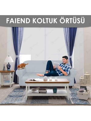 Faiend Likrali esnek 3 kişilik Chester koltuk kılıfı streç lastikli çekyat kanepe örtüsü Modern Koltuk kılıfı balpeteği açık gri