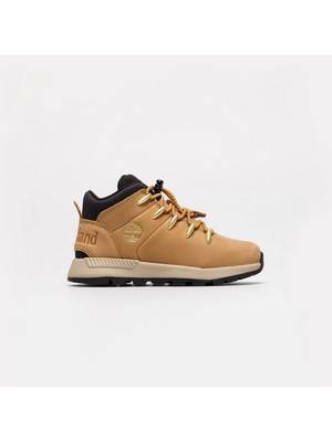 Timberland Mid Lace Up Kahverengi Düz Topuklu Ayakkabı Rahat Taban Özelliği ile