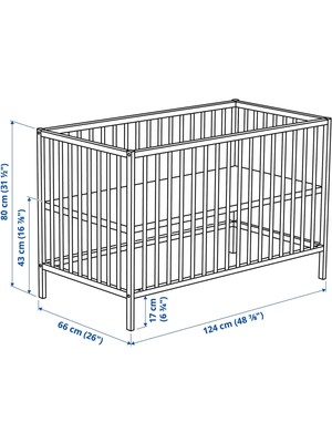 IKEA Bebek Karyolası 60X120 cm Meridyendukkan Kayın Görünümlü Naturel Renk Beşik