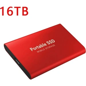 16 Tb Kırmızı 2023 Taşınabilir Disko Duro Externo USB 3.1 Tip-C M.2 SSD Harici Sabit Disk 500 GB 1 Tb 2 Tb Flash Sürücü 8 Tb Dizüstü Bilgisayarlar Için Sabit Diskler (Yurt Dışından)