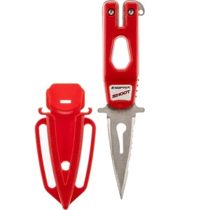 Shoot Dalış Bıçağı Paslanmaz Çelik Malzeme ile Kırmızı Renk Seçeneği