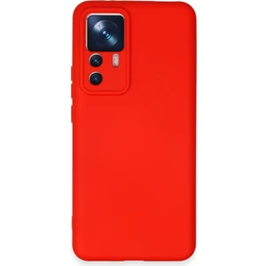 Case World Xiaomi Mi 12T Pro Kapak Içi Kadife Kamera Korumalı Lansman Silikon Kılıf - Kırmızı