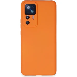 Case World Xiaomi Mi 12T Kapak Içi Kadife Kamera Korumalı Lansman Silikon Kılıf - Turuncu