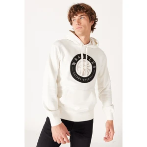 Regular Fit Normal Kesim Kapüşonlu İçi Polarlı Yeşil Sweatshirt