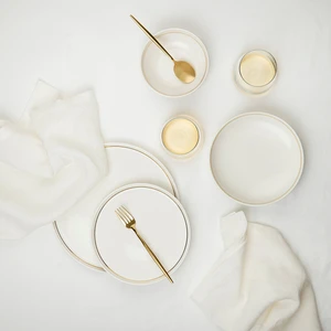 Luna Gold Rim 4 Kişilik Yemek Takımı Gold