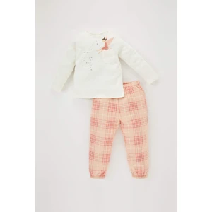 Kız Bebek Kareli Uzun Kollu Flanel Pijama Takımı B2162A523WN