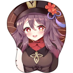 3D Stereo Genshin Etki Mouse Pad Keli Kokomi Zhongli Komik Oyun Bilgisayarı Bilek Desteği Fare Mat (Yurt Dışından)