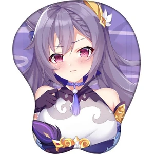 3D Stereo Genshin Etki Mouse Pad Keli Kokomi Zhongli Komik Oyun Bilgisayarı Bilek Desteği Fare Mat (Yurt Dışından)