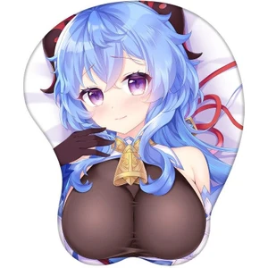 3D Stereo Genshin Etki Mouse Pad Keli Kokomi Zhongli Komik Oyun Bilgisayarı Bilek Desteği Fare Mat (Yurt Dışından)