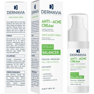 Yüz & Vücut İçin Akne Karşıtı Krem Sebum Dengeleyici 50 ml Niacinamide