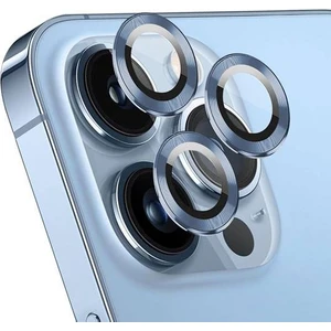 Piyasa Sepeti Apple iPhone 14 Pro Max 6.7'' Metal Çerçeveli Kamera Koruma Lensi Sierra Mavi