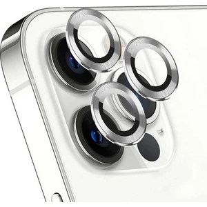 Piyasa Sepeti Apple iPhone 14 Pro Max 6.7'' Metal Çerçeveli Kamera Koruma Lensi Gümüş