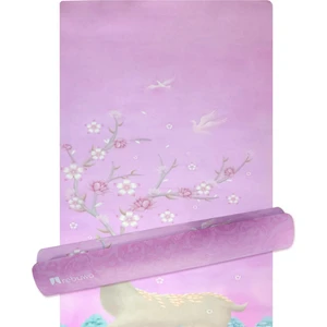Kaydırmaz 5mm Süet Çocuk Doğal Kauçuk Yoga Mat Pilates Matı Pembe 136 X 62 cm