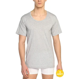 Erkek Geniş Yaka Penye Atlet Fanila 3'lü Paket