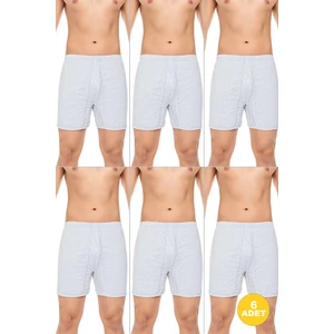 Erkek Penye Pamuklu Paçalı Uzun Külot 6'lı Paket