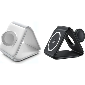 Iphone Apple Watch Airpodss ile Uyumlu Manyetik Katlanabilir 30W 3in1 Kablosuz Şarj STANDI-AL4075