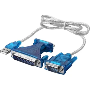 BK Teknoloji USB 2.0 - RS-232 Seri Bağlantı Noktası Kablosu + 9 Pin'den 25-Pin'e Dönüştürücü