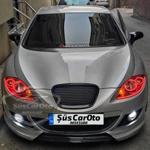 ŞüsCarOto Aksesuar Seat Leon Mk2 2005-2008 Makyajsız Kasa Ile Uyumlu Batman Yarasa Ayna Kapağı Piano Black Abs Plastik