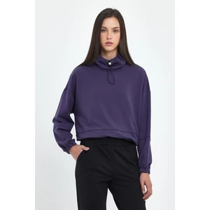Kadın Norah Mor Yakası Detaylı Regular Fit Sweatshirt