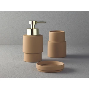 English Home Moderna Stoneware 3'lü Banyo Seti Bej