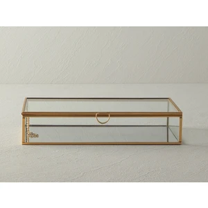 English Home Glossy Cam Dekoratif Kutu 27 x 15 x 5,5  cm  Gold