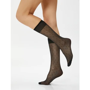 Puantiyeli 15 Den Pantolon Çorabı Dizaltı