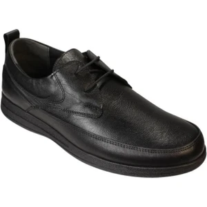 Erkek Siyah 5 Nokta Anatomik Hakiki Deri Ayakkabı