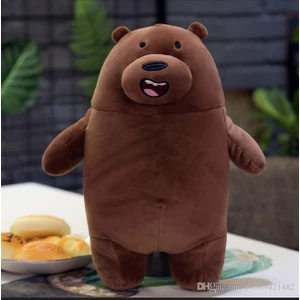 Shiva Gift&More Kafadar Ayılar Boz Ayı We Bare Bears Peluş Oyuncak Uyku ve Oyun Arkadaşı 50 cm