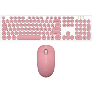 Kablosuz Klavye Mouse Seti Türkçe Q Klavye Sessiz Set Pembe