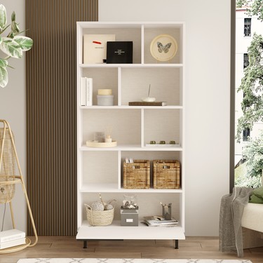 Yurudesign Ocean Kitaplık Raf Metal Ayaklı 176CM Kapaklı Fiyatı