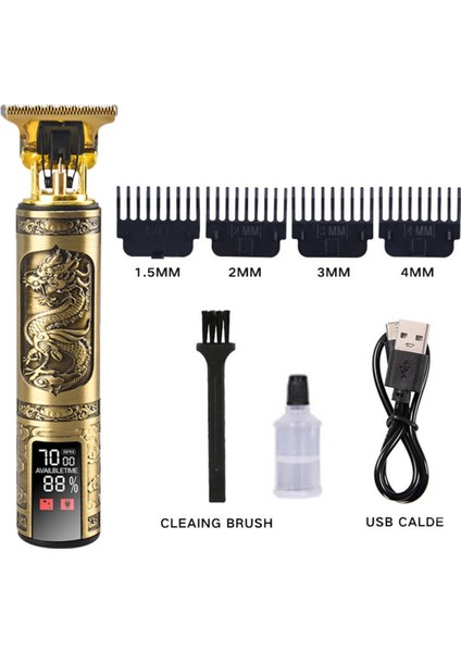 T9 Vıntage Dijital LCD Ektan T Bıçak Tıraş Makinesi Epilasyon Öncesi Vüvut Sakal Ense Çizim