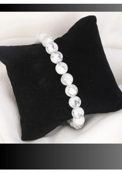 Havlit Doğal Taş Bileklik ( Stres,engellerin Aşılması,bencillik ,kalsiyum Için Şifa ) 8 mm