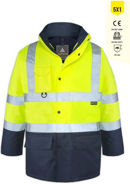 Kkdstock Oxford 5+1 Reflektörlü İçi Çıkmalı Kışlık Parka Mont Myform