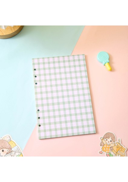 Yeşil A6 Glitter El Fermuarlı Çanta Gevşek Yaprak Bağlayıcı Defter Iç Çekirdek Kapak Not Defteri Planlayıcısı Ofis Kırtasiye Malzemeleri (Yurt Dışından)