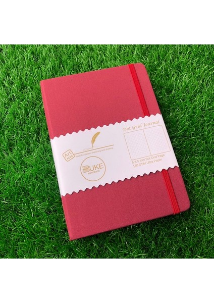 Şarap Kırmızısı Logo Yok 180GSM Bambu Kağıdı 180GSM Noktalı Defter Nokta Izgara Dergisi Suluboya Eskiz Defteri Kalınlaşmak Bambu Kağıdı 160 Sayfa 5X5MM Su Geçirmez Kumaş Ciltli (Yurt Dışından)