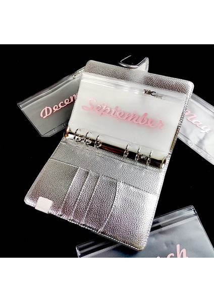 Aralık A5 A5/a6 Ay Nakit Planlayıcısı Bağlayıcı Cepler Pvc Gevşek Yaprak Çanta Fermuarlı Klasörler 6 Halkalı Defter Bağlayıcı Kılıfı Belge Dosyalama Çantaları (Yurt Dışından)