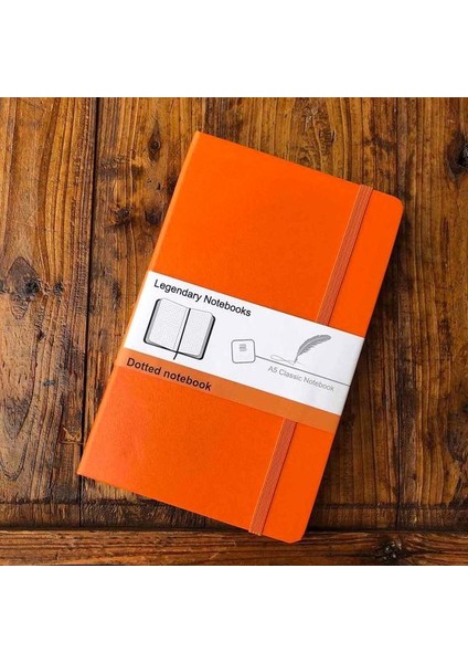 Klasik Turuncu Boş A5 Klasik Efsanevi Defter Gündem Not Defteri Sanat Dergisi Noktalı Sayfalar/çizgi/kare/boş 100GSM Kağıt (Yurt Dışından)