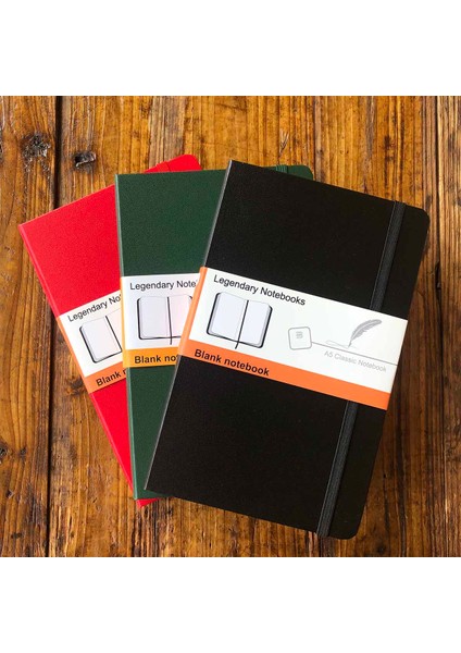 Klasik Turuncu Boş A5 Klasik Efsanevi Defter Gündem Not Defteri Sanat Dergisi Noktalı Sayfalar/çizgi/kare/boş 100GSM Kağıt (Yurt Dışından)
