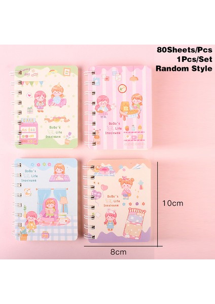 Styleb Yaratıcı Karikatür Bobin Kitap Öğrenci Okul Kaynağı Cep Dizüstü Eskiz Defteri Taşınabilir Mini Not Defteri Kawaii Kırtasiye 80 Sayfalık (Yurt Dışından)