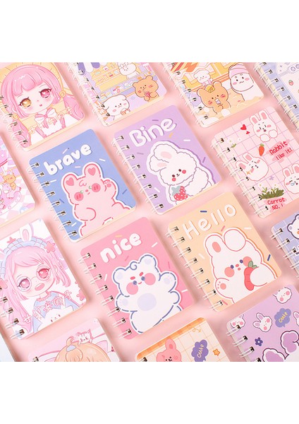Styleb Yaratıcı Karikatür Bobin Kitap Öğrenci Okul Kaynağı Cep Dizüstü Eskiz Defteri Taşınabilir Mini Not Defteri Kawaii Kırtasiye 80 Sayfalık (Yurt Dışından) modelleri