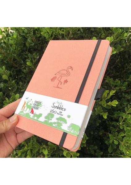 Flamingo 160 Numaralı Sayfa Buke 5X5MM Günlük Nokta Gird Defter 160 Sayfa, Boyut 5.7x8.2 Inç, 160GSM Ultra Kalın Bambu Kağıt Dıy Bujo Planlayıcısı (Yurt Dışından)