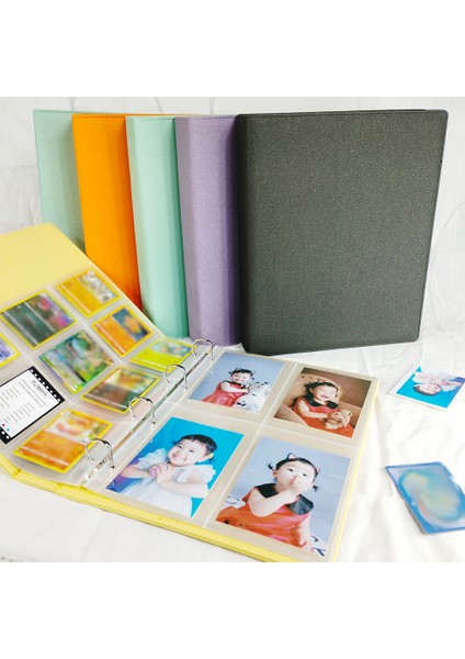 10 Adet 2 Cepler Uzun A4 A4 4 D-Ring Binder Kartpostal Saklama Kapağı Not Defteri Kart Albümü Polaroid Yıldız Defter Kişisel Günlüğü Chase Kırtasiye Iç Sayfa (Yurt Dışından)